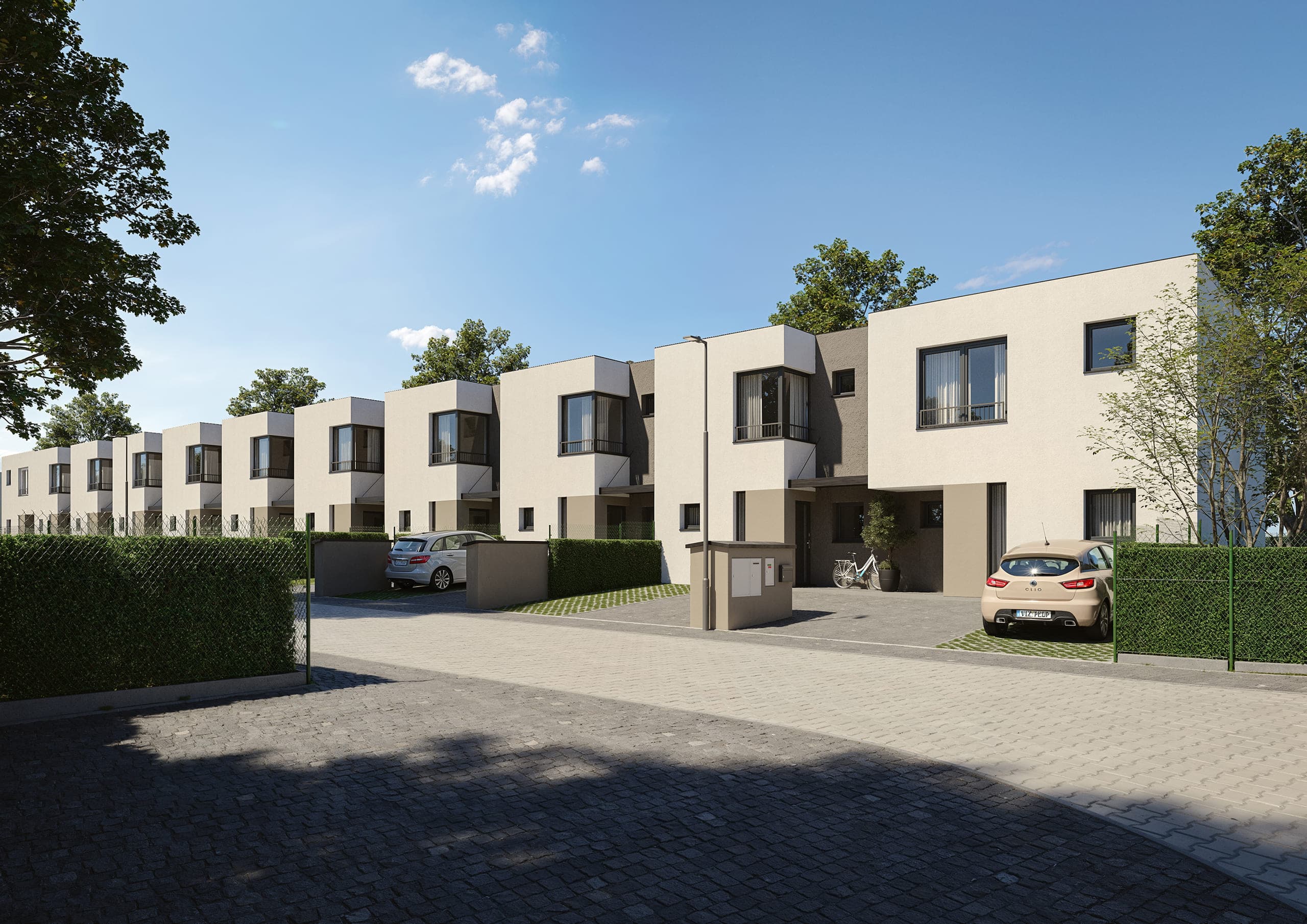 Novy Jenstejn street perspective