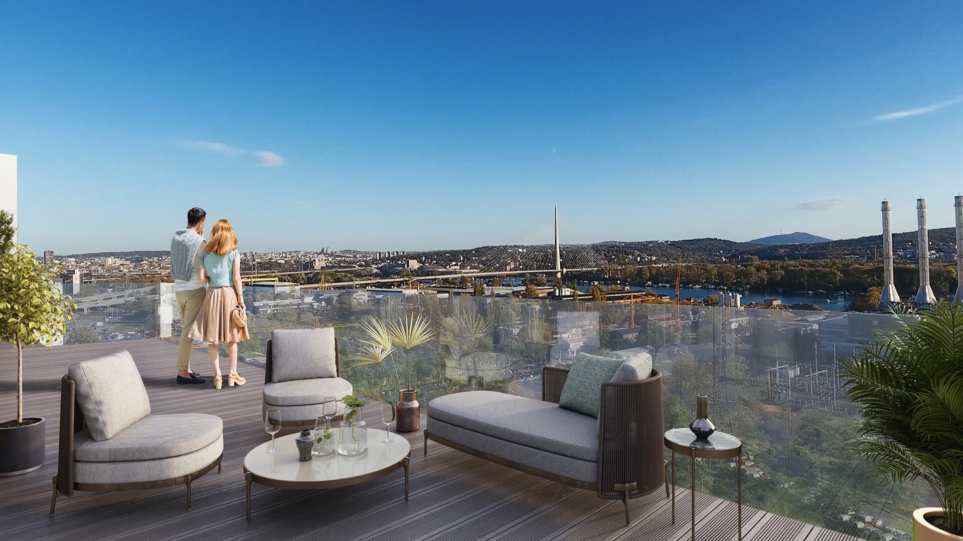 Sakura Park elevated wide view